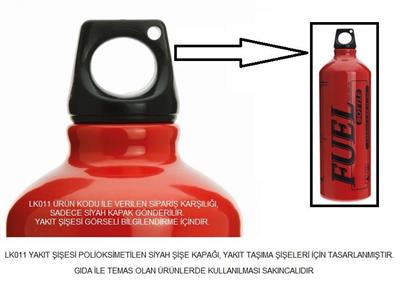 Laken Alüminyum Futura Yakıt Şişe Siyah Kapak LK011