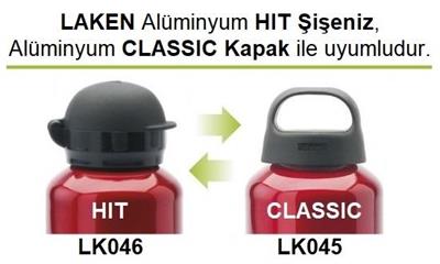 Laken Alüminyum Şişe Hit Siyah Kapak - Siyah LK046