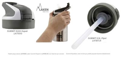 Laken 18/8 P.Çelik Summit Termos Şişe 0,50L - Beyaz LKTS5B