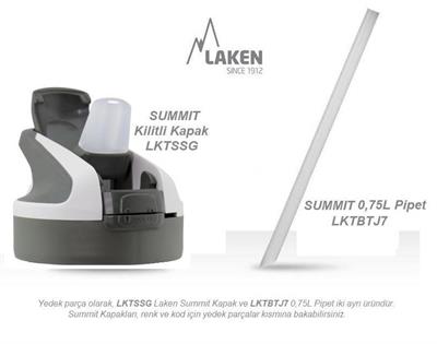 Laken 18/8 P.Çelik Summit Termos Şişe 0,75L - Beyaz LKTS7B