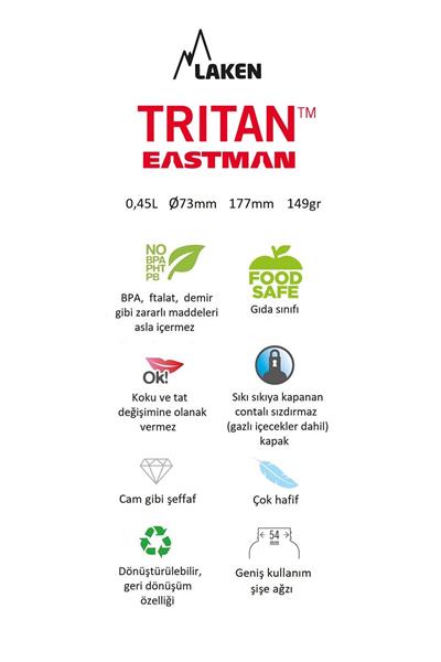 Laken Tritan Summit Şişe 0,45L - Granit LKTNS4G