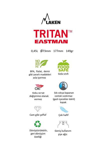 Laken Tritan Summit Şişe 0,45L - Kırmızı LKTNS4R