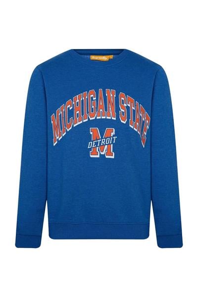 Superfly Michigan State Bisiklet Yaka Erkek Sweatshirt SPF101232313121