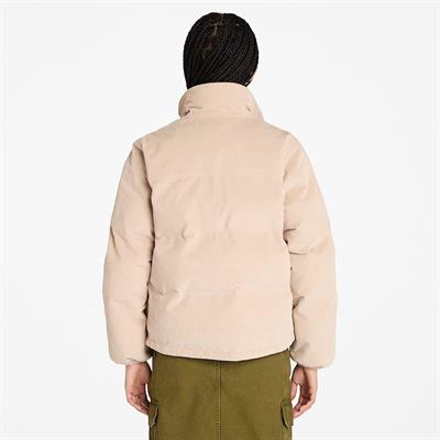 Timberland Kadın Bej Welch Mountain Su Geçirmez Fitilli Kadife Şişme Mont TB0A2R1DEYK1