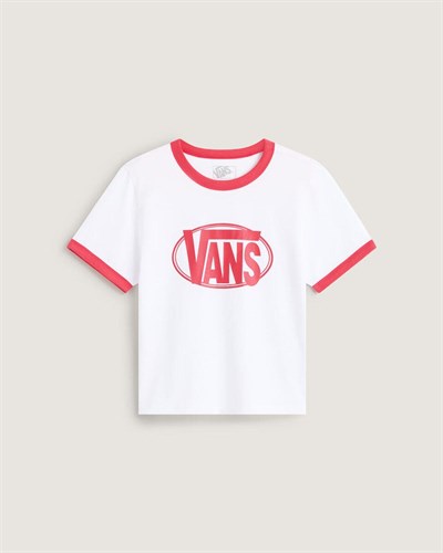 Vans W CENTER CHEST RINGER TEE Kadın Tişört VN000TXSWHT1