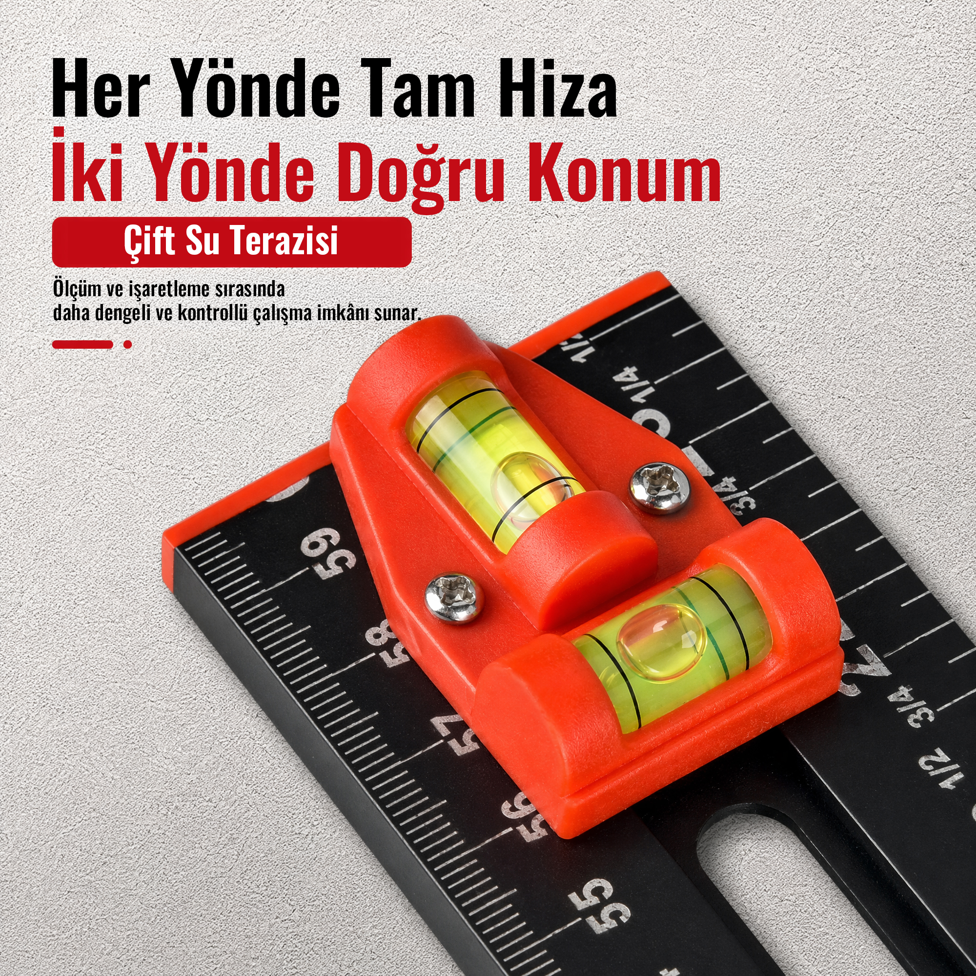 Profesyonel Ayarlanabilir T Tipi Ölçü ve İşaretleme Cetveli