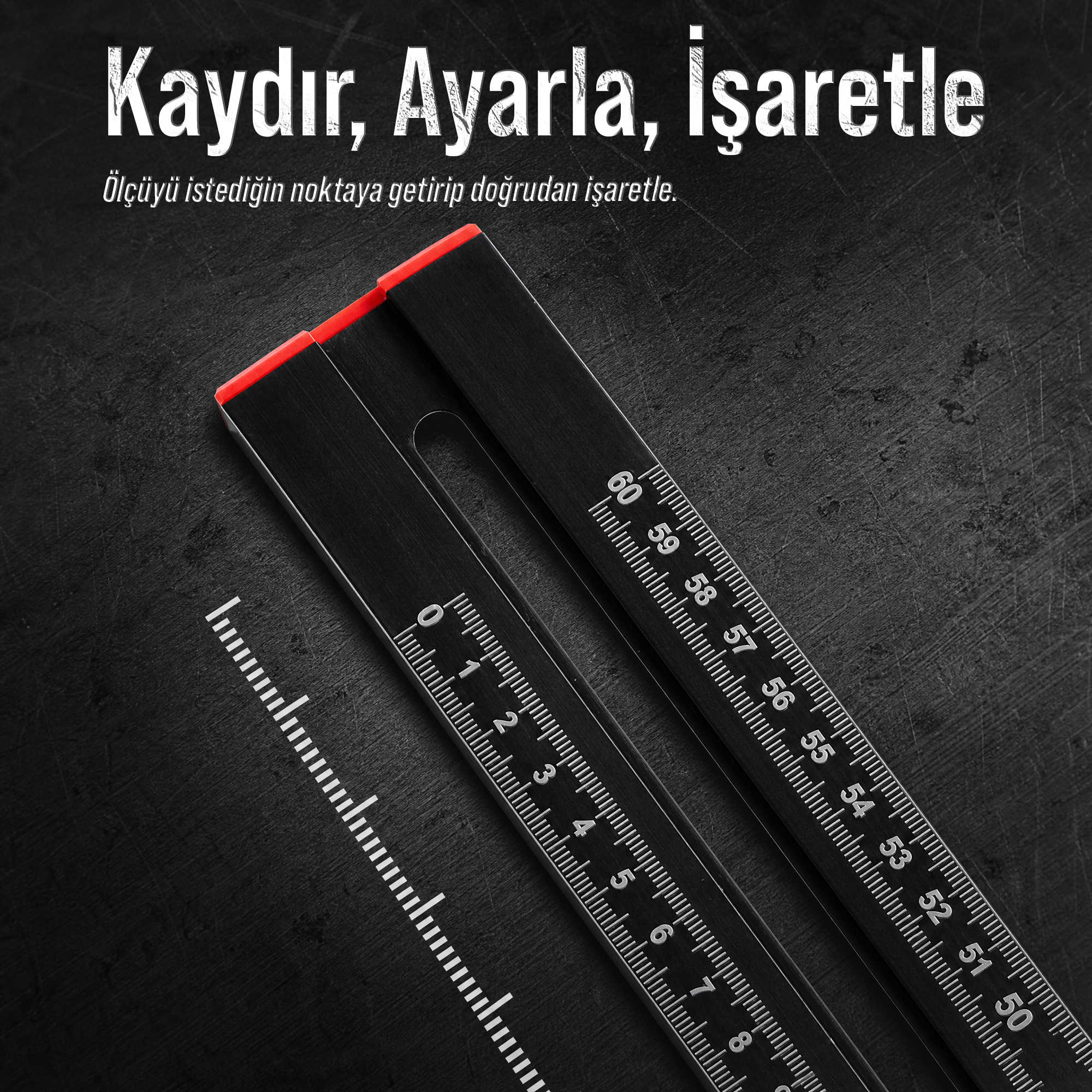 Profesyonel Ayarlanabilir T Tipi Ölçü ve İşaretleme Cetveli