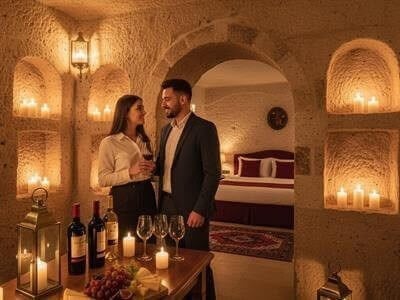 Kapadokya Romantik Kaçamak – Şarap Tadımı Deneyimiyle Lüks Mağara Konaklama