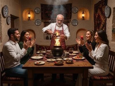 Kapadokya Testi Kebabı Gösterili Akşam Yemeği – Canlı Sunumla Geleneksel Lezzet Deneyimi