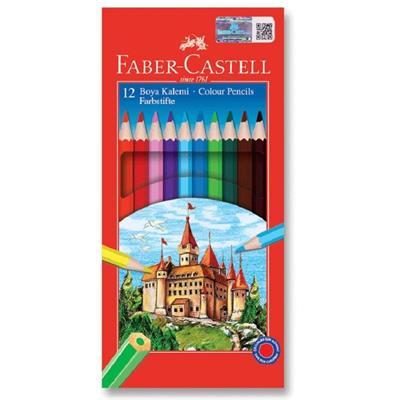 FABER CASTELL Boya Kalemi 12 Renk Tam Boy