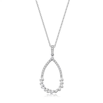 0.25 Karat Baget Pırlanta Kolye