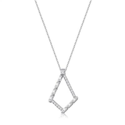 0.26 Karat Baget Pırlanta Kolye