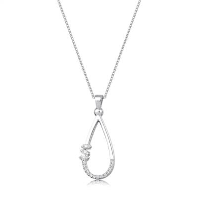 0.09 Karat Baget Pırlanta Kolye