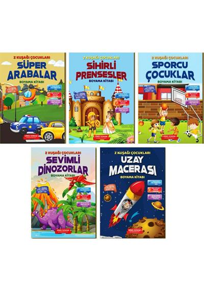 3-7 YAŞA UYGUN 10 LU SÜPER BOYAMA KİTAP SETİ