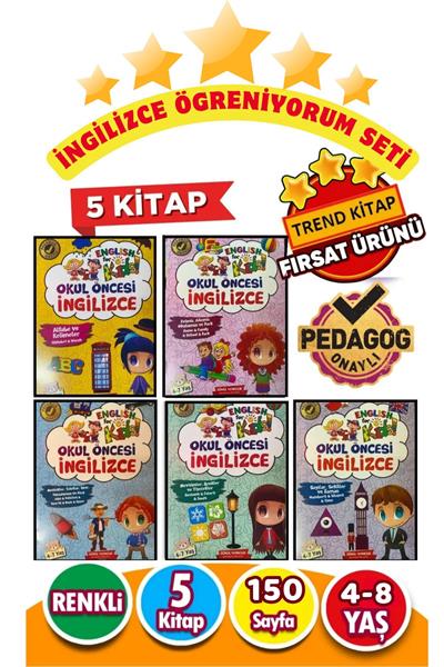 4-7 YAŞA UYGUN İNGİLİZCE ÖĞRETİMİ  VE BOYAMA ETKİNLİK SETİ