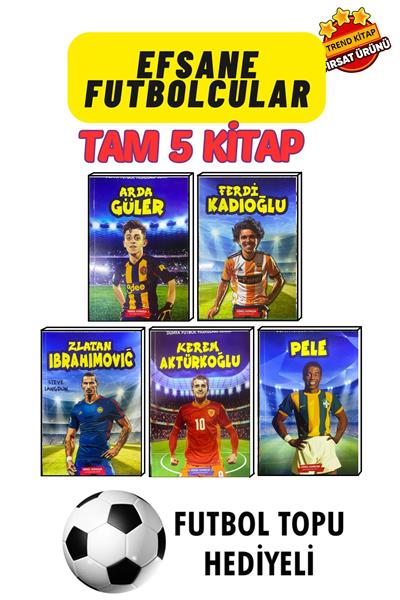 Dünya Futbol Yıldızları 5 Kitap Ve Futbol Topu Hediyeli