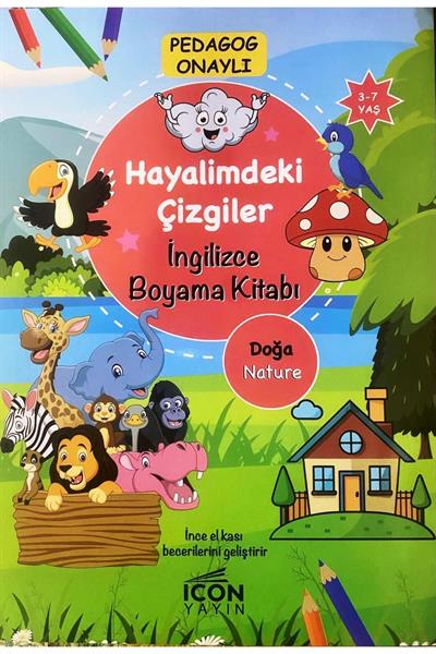 Eğlenceli 3-7 Yaşa Uygun Ingilizce Boyama Kitabı Seti 10 Kitap