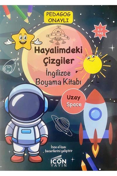 Eğlenceli 3-7 Yaşa Uygun Ingilizce Boyama Kitabı Seti 10 Kitap