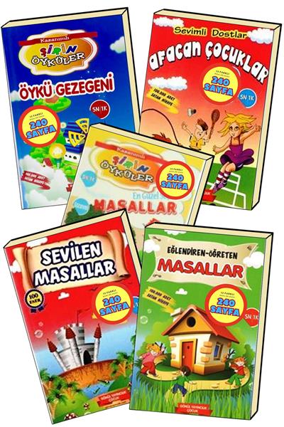 Sevilen Masallar-öykü Gezegeni-afacan Çocuklar-şirin Öyküler-eğlendiren Öğreten Masallar(5 KİTAP)