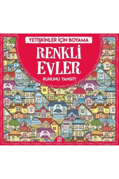 Yetişkinler İçin Renkli Boyama Seti (3 Kitap) Renkli Kızlar, Renkli Evler, Renkli Objeler