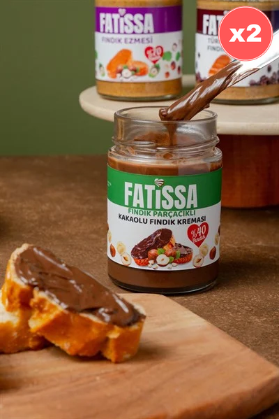 Fındık Parçacıklı Kakaolu Fındık Kreması 300 g X 2 Adet