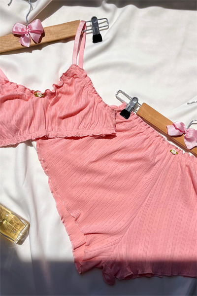 Romeo Pamuklu Pembe Pijama Takimi