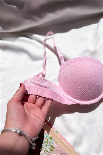 Lola of Shine Yoko Pamuklu Sabit Pedli Pembe Sütyen 75B-90B