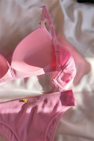 Mayda Pembe Balensiz Pamuklu Sütyen Takımı
