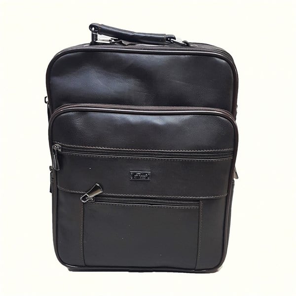 Çelik kasalı büyük boy dikey deri çanta