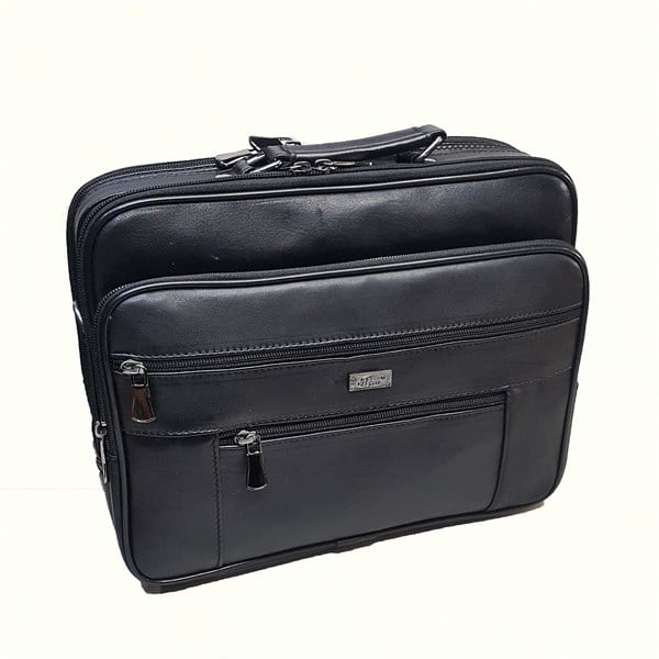 Çelik kasalı büyük boy deri çanta