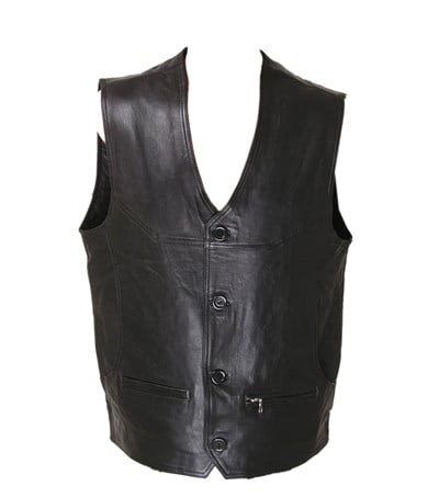 erkek deri yelek düğmeli