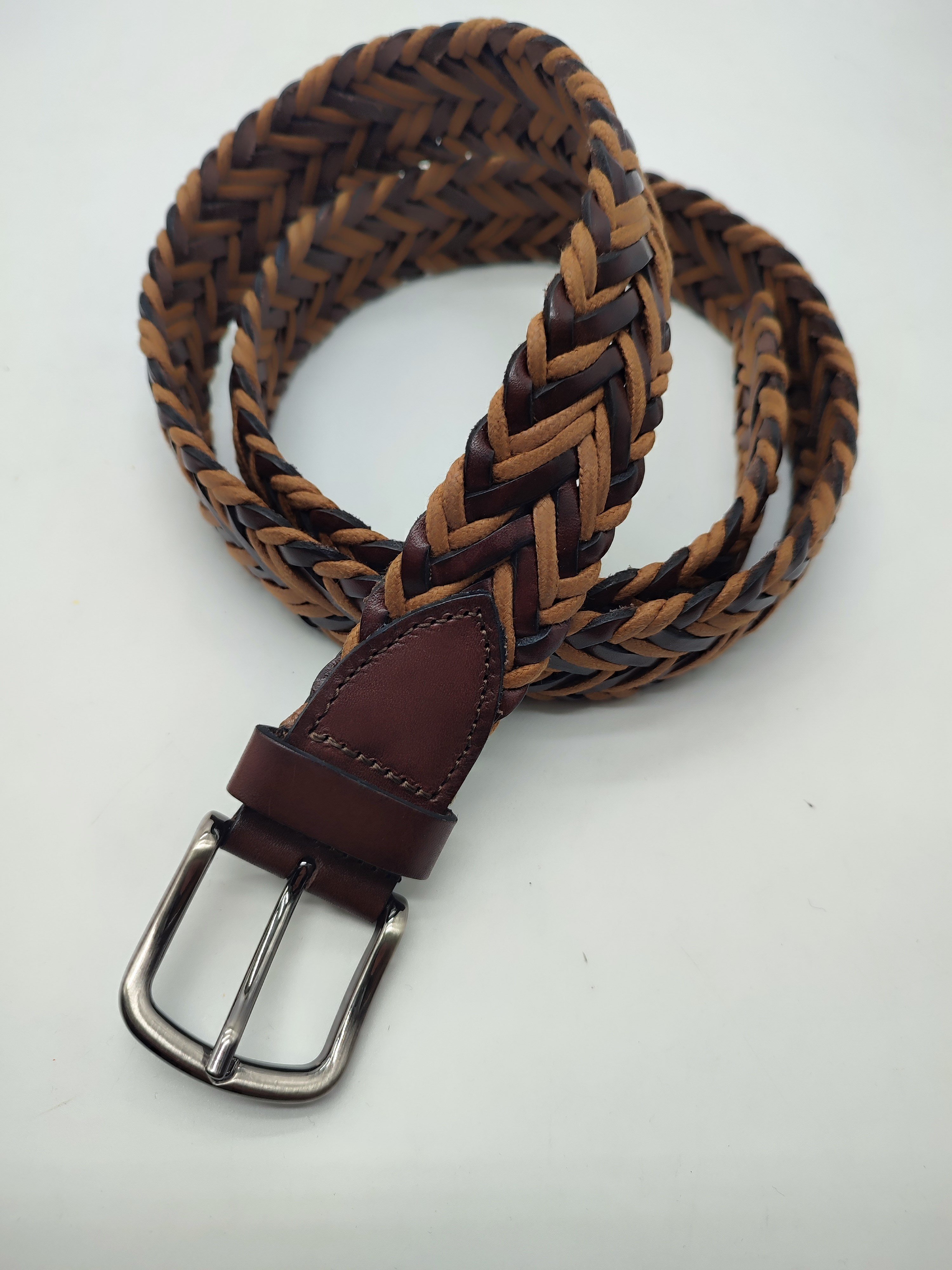 Çapraz Örme Detaylı Erkek Klasik Kemer 