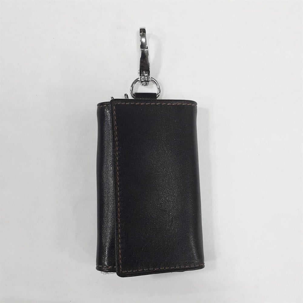 çıtlıtlı deri anahtarlık kahve rengi