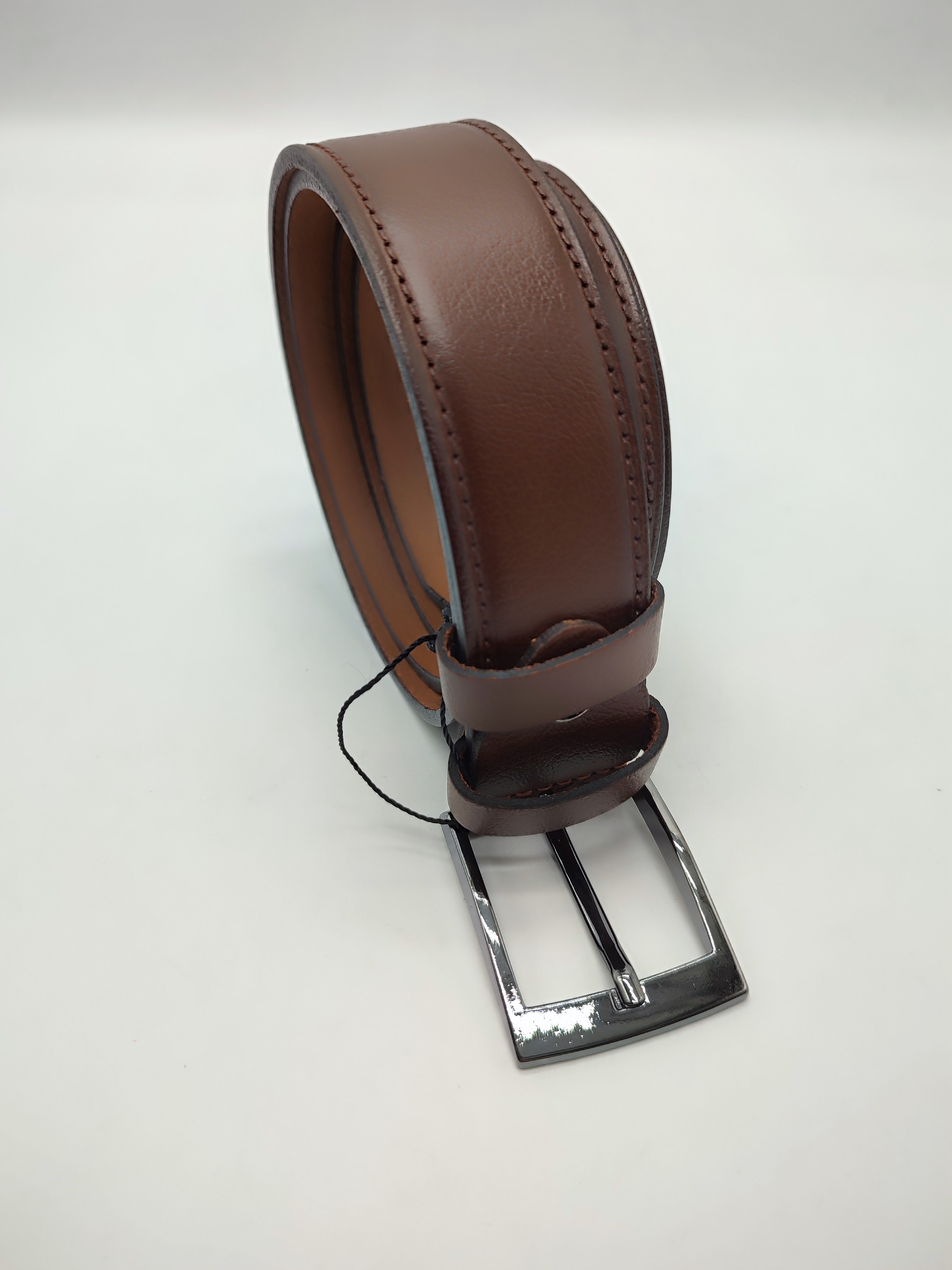 Dikiş Detaylı Şık ve Sade Taba Renk Erkek Klasik Kemer