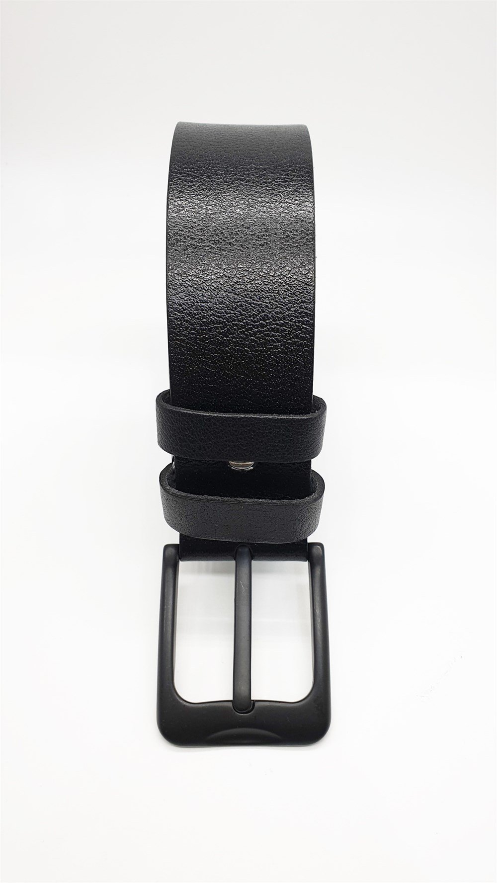 Düz Sade Siyah Renk Spor Kot Kemeri