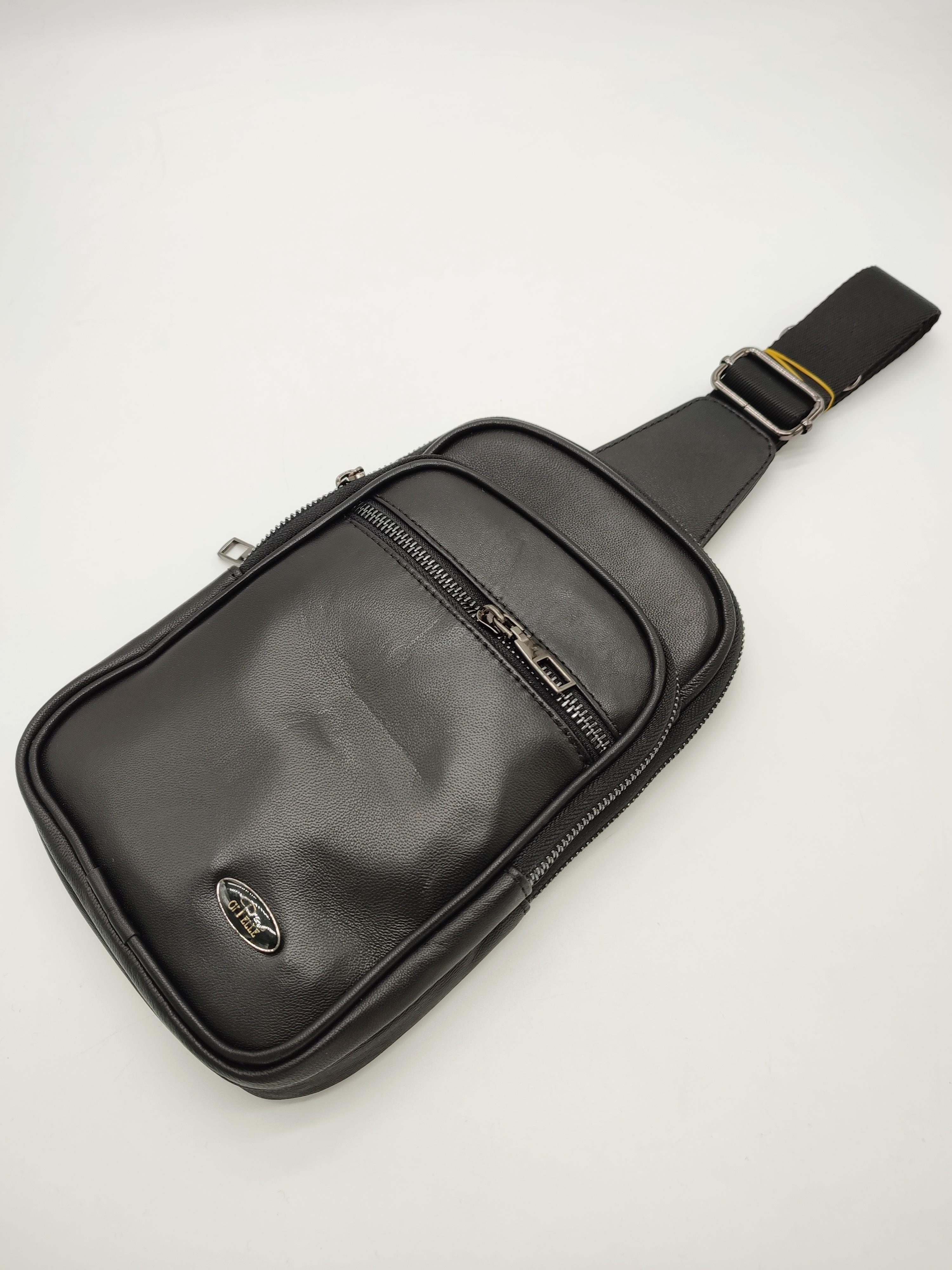 Erkek Deri Çanta Spor Model Siyah Renk