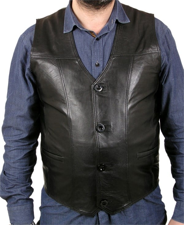 klasik spor erkek deri yelek