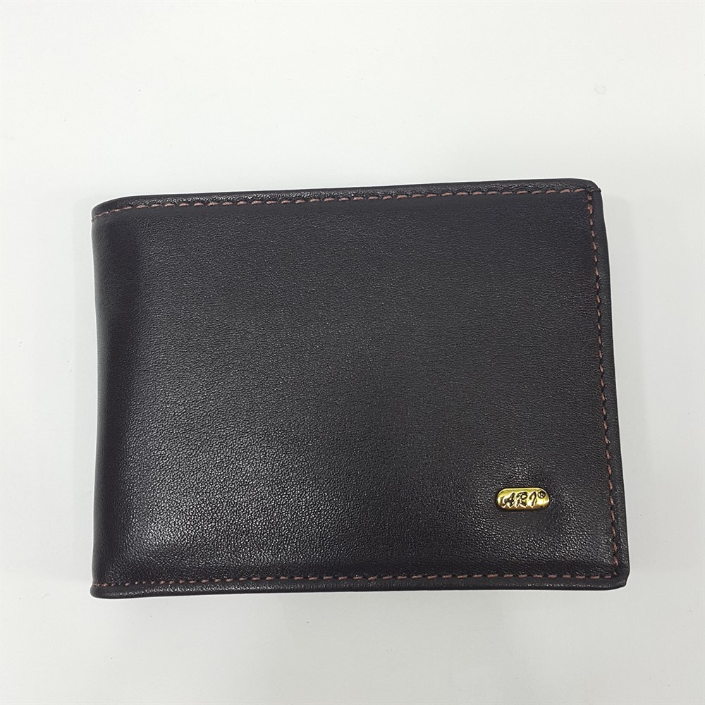 Kahve-Siyah-Taba Renkte Kartlık, Kimlik, Ehliyet Ve Bozuk Para Bölmeli Yatay Deri Cüzdan