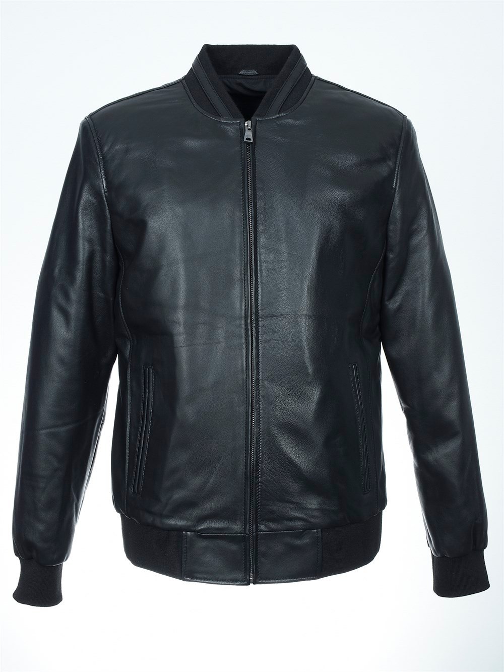 Klasik ve Spor Model Erkek Deri Kolej Mont