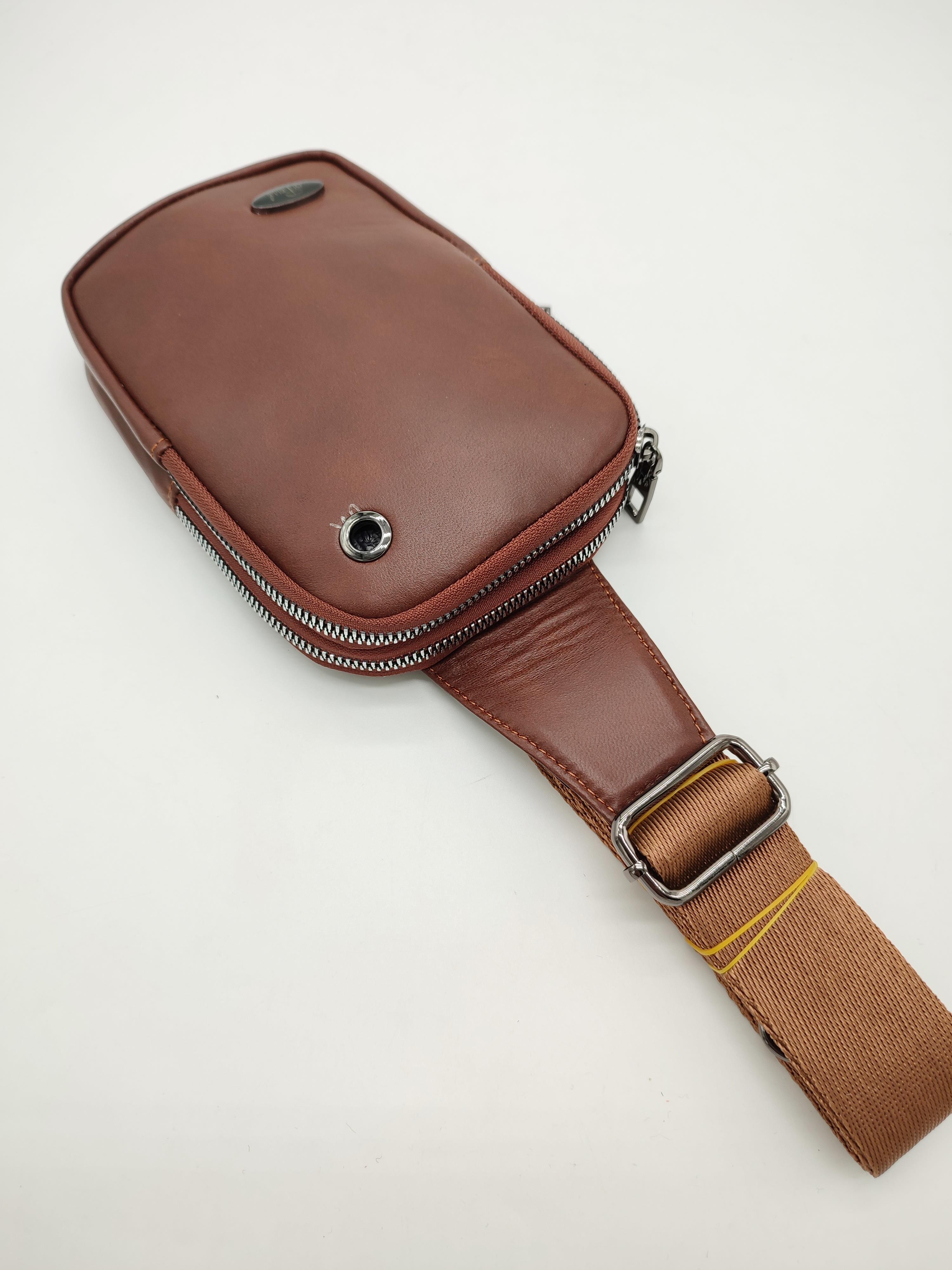 Mini Boy Erkek Göğüs Çantası Taba Renk