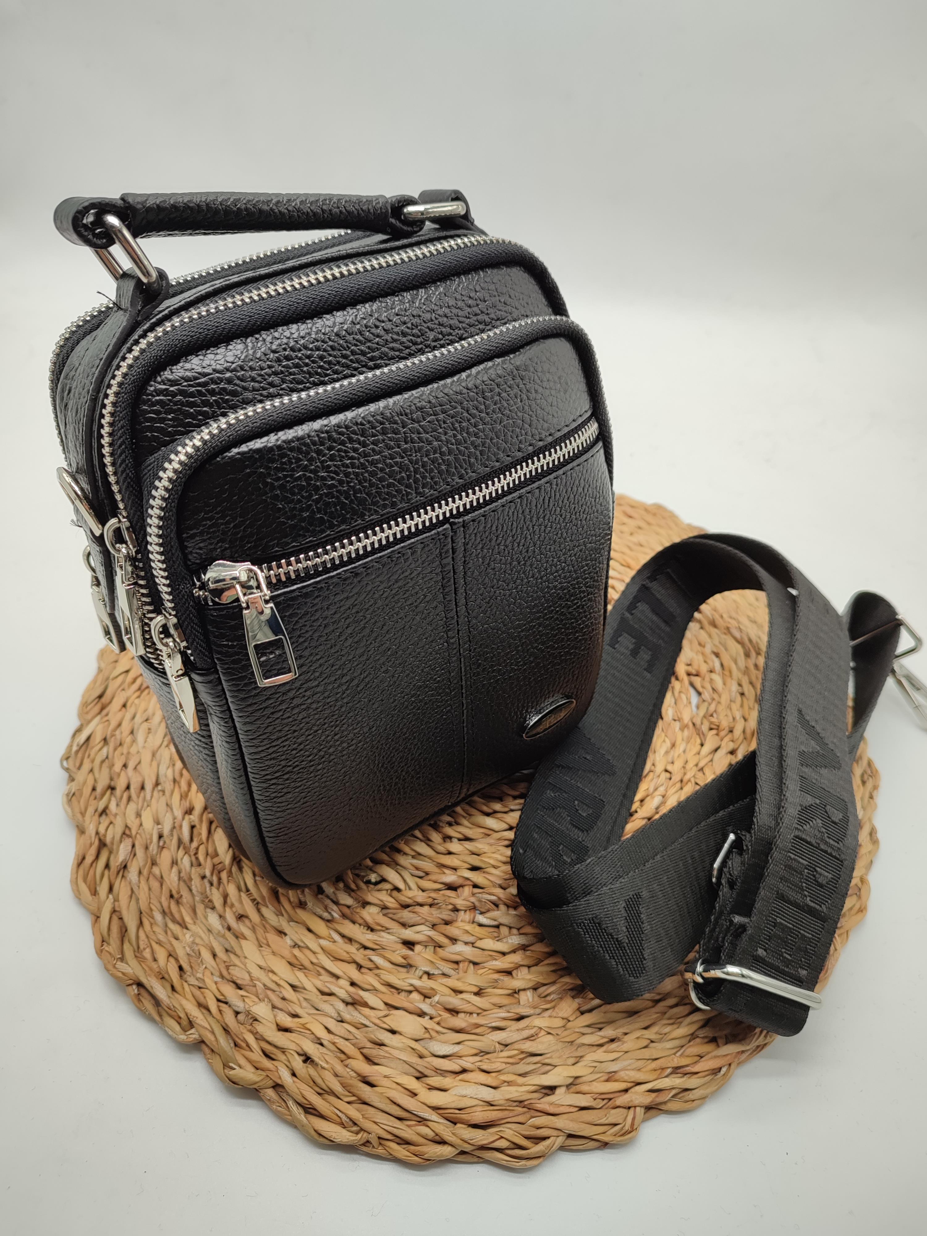 Siyah Renk Deri El ve Omuz Çantası 