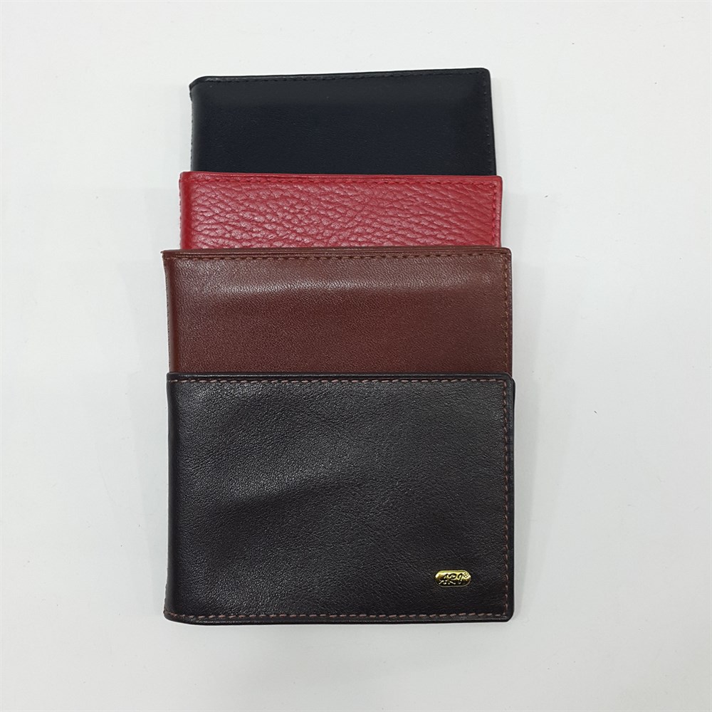 Taba Renkte Arkası Kart Bölmeli Yatay Model Hakiki Deri Kartlık