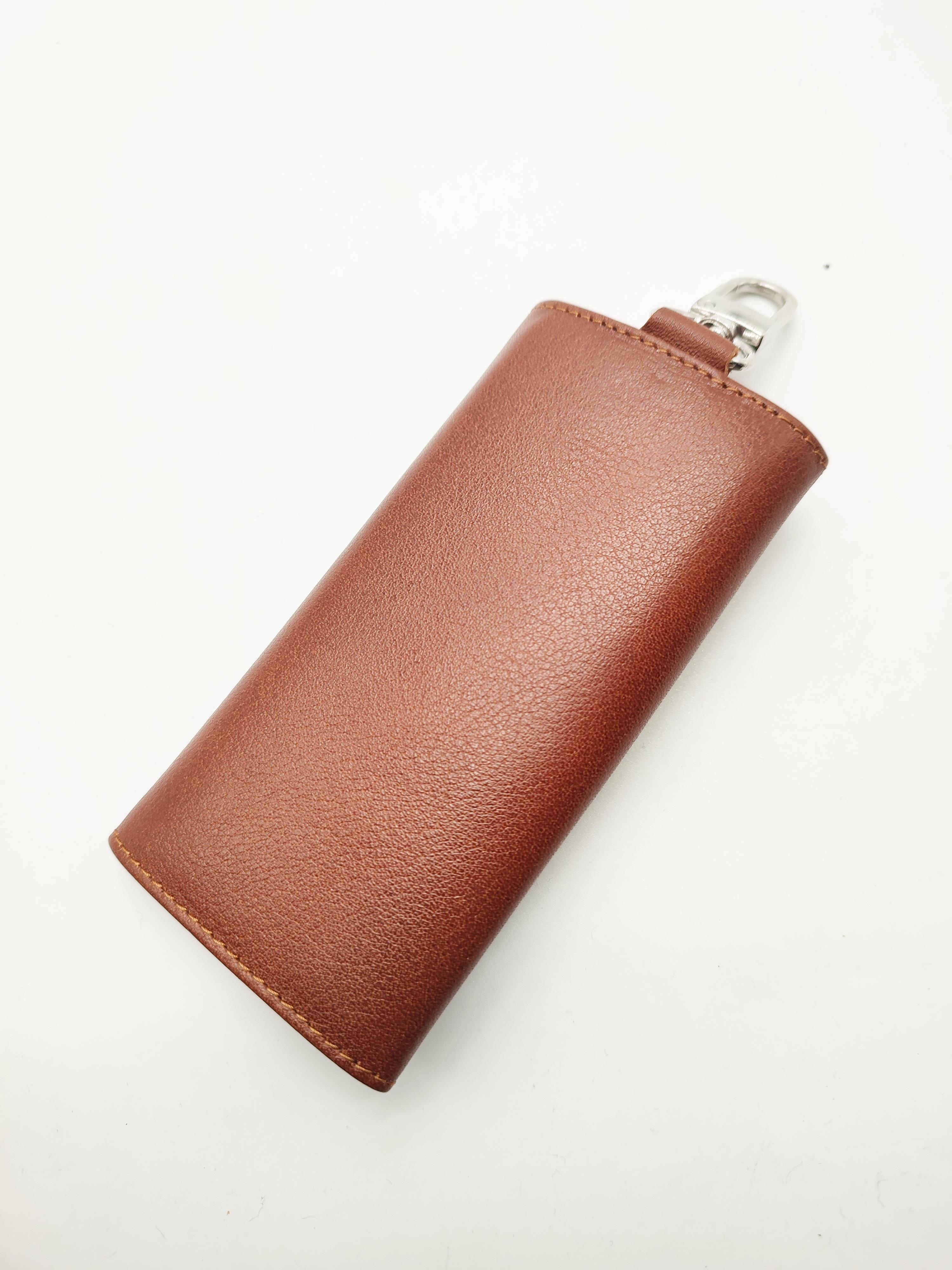 Uzun Model Deri Anahtarlık Taba Renk