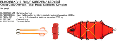KOHLBRAT & BUNZ (K&B) RL1000 RollUP Konik Kurtarma Sedyesi