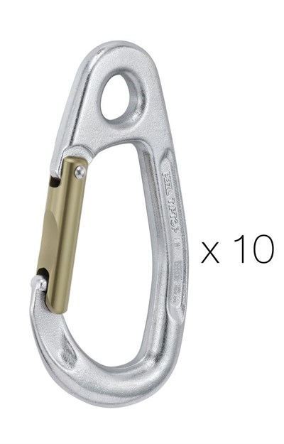PETZL TIPTOP Paslanmaz Çelik Karabina (10lu paket)