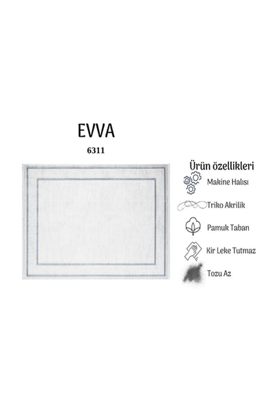 EVVA YUMUŞAK YÜZEY ÖZEL AKRİLİK HALI EVV 6311
