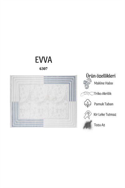 EVVA YUMUŞAK YÜZEY ÖZEL AKRİLİK HALI EVV 6307
