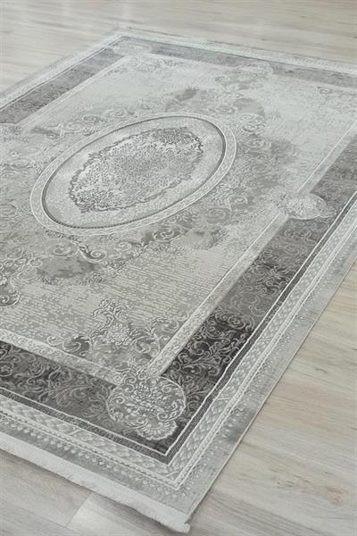 PERA GRİ KADİFEMSİ YÜZEY POLYESTER HALI 27145A GRİ E