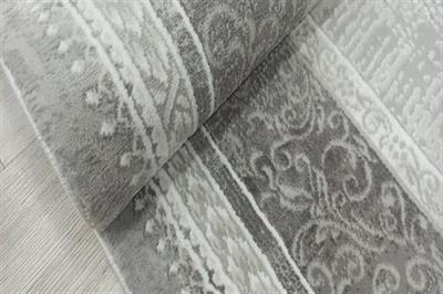 PERA GRİ KADİFEMSİ YÜZEY POLYESTER HALI 27145A GRİ E