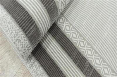 PERA GRİ KADİFEMSİ YÜZEY POLYESTER HALI 30219 GRİ E